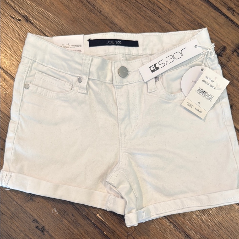 Joe's Jeans White Mid-Rise Jean Shorts